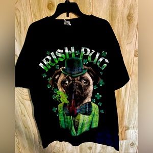 Lucky Brand, Irish Pug, Size Large, Black and Green